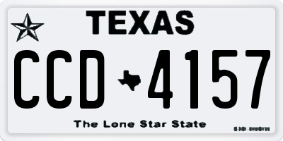 TX license plate CCD4157