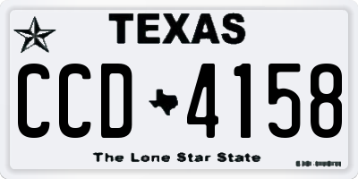TX license plate CCD4158