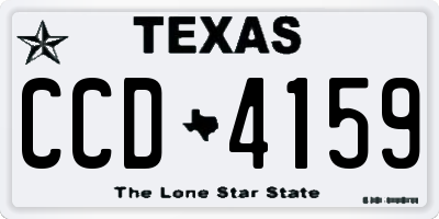 TX license plate CCD4159