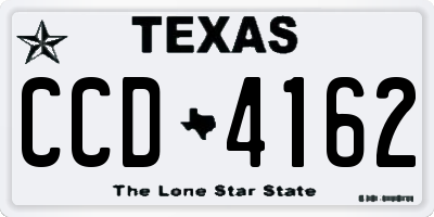TX license plate CCD4162