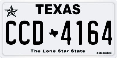 TX license plate CCD4164
