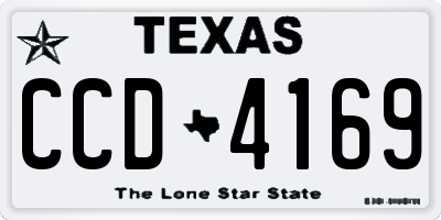 TX license plate CCD4169