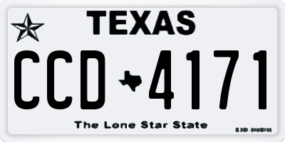 TX license plate CCD4171