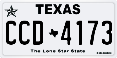 TX license plate CCD4173