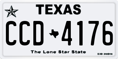 TX license plate CCD4176