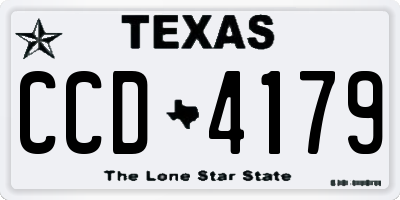 TX license plate CCD4179