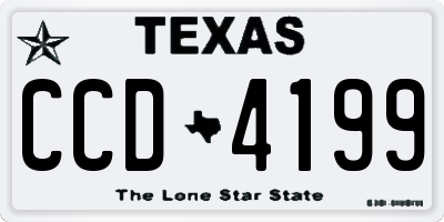 TX license plate CCD4199
