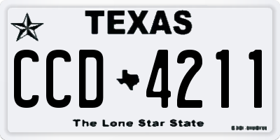 TX license plate CCD4211