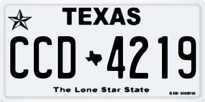 TX license plate CCD4219
