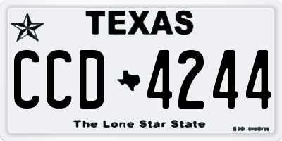 TX license plate CCD4244