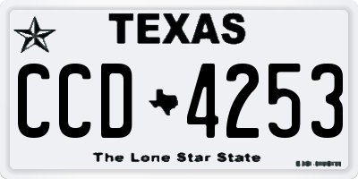 TX license plate CCD4253