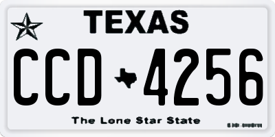 TX license plate CCD4256