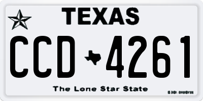 TX license plate CCD4261