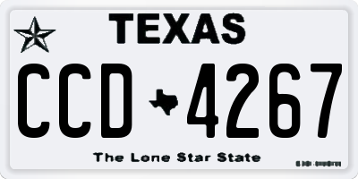 TX license plate CCD4267