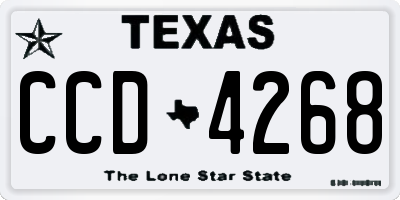 TX license plate CCD4268