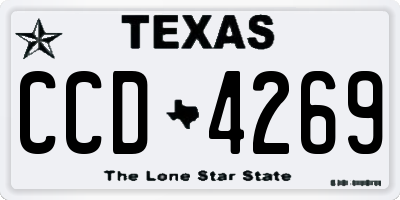 TX license plate CCD4269
