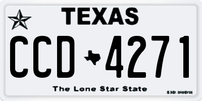 TX license plate CCD4271