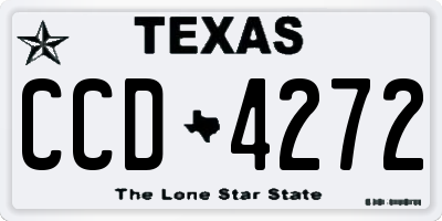 TX license plate CCD4272