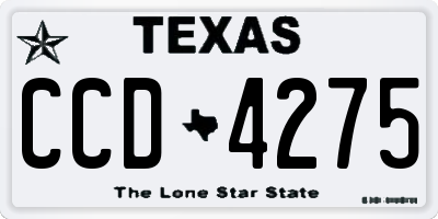 TX license plate CCD4275