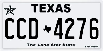 TX license plate CCD4276