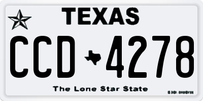 TX license plate CCD4278