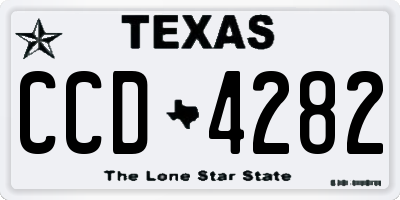TX license plate CCD4282