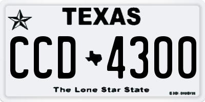 TX license plate CCD4300