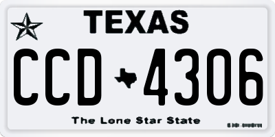 TX license plate CCD4306