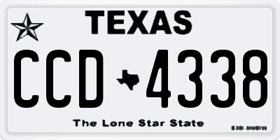 TX license plate CCD4338