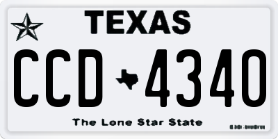 TX license plate CCD4340