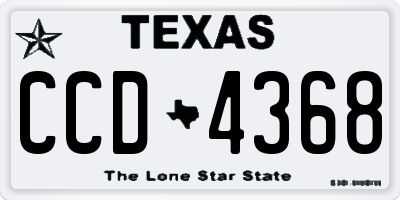 TX license plate CCD4368