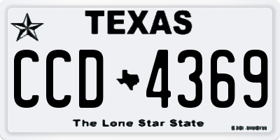 TX license plate CCD4369