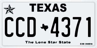 TX license plate CCD4371