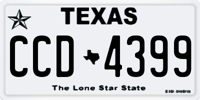 TX license plate CCD4399
