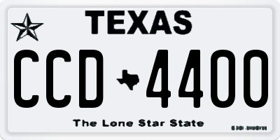 TX license plate CCD4400
