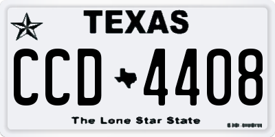 TX license plate CCD4408