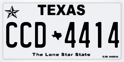 TX license plate CCD4414