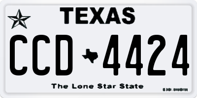 TX license plate CCD4424