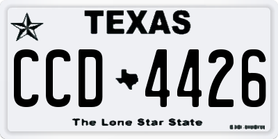 TX license plate CCD4426