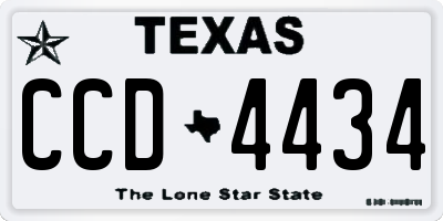 TX license plate CCD4434