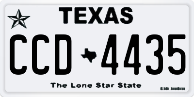 TX license plate CCD4435