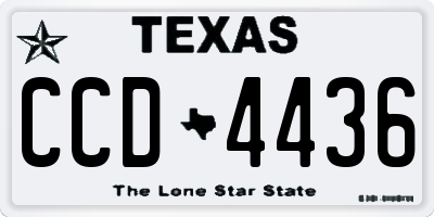 TX license plate CCD4436