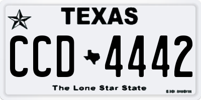 TX license plate CCD4442