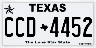 TX license plate CCD4452