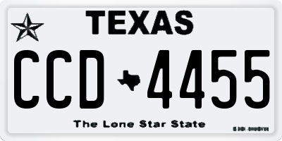 TX license plate CCD4455