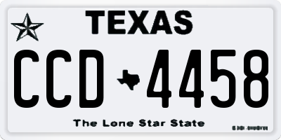 TX license plate CCD4458
