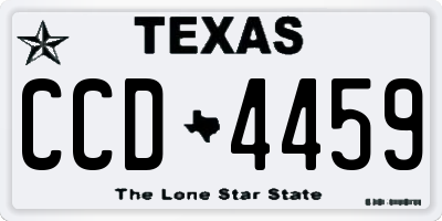 TX license plate CCD4459