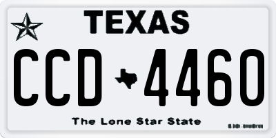 TX license plate CCD4460