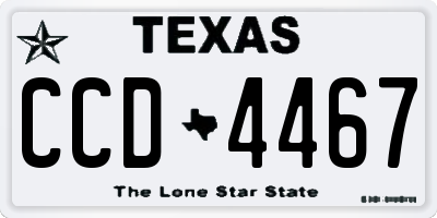 TX license plate CCD4467