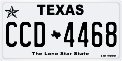 TX license plate CCD4468